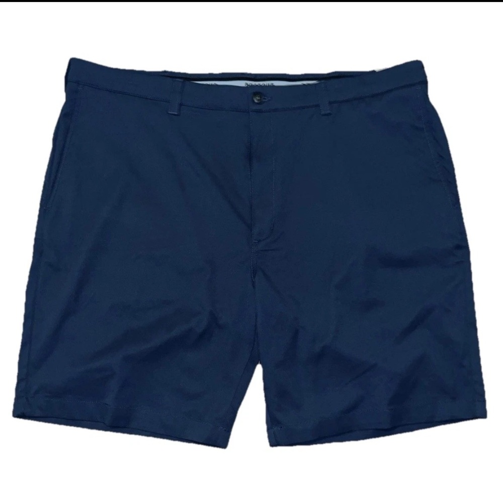 PGA Tour Men's Deep Blue Flat Front Active Gripper Waistband Stretch Shorts NWT